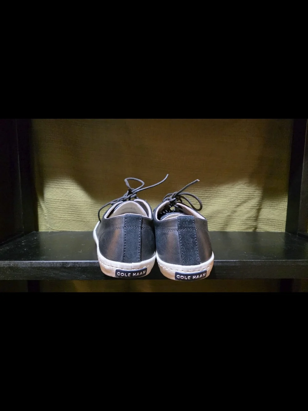 Cole Haan Black Low-Top Lace-Up Sneakers with White Sole